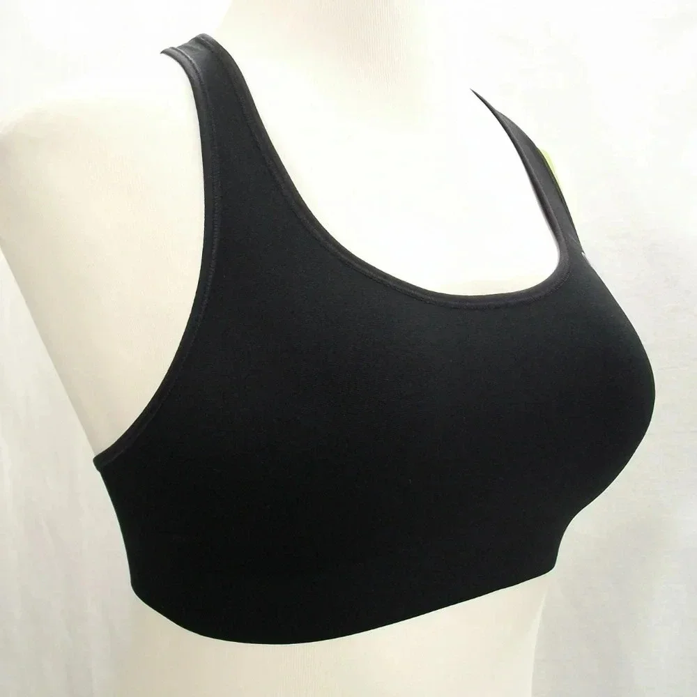 LARGE Champion‎ B9504 Absolute Racerback Sports Bra Black NWT - Picture 2 of 5